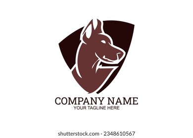 Doberman animal Company Logo Vector Illustration. Suitable for business company, modern company, etc.