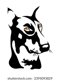 Retrato de esténcil blanco y negro