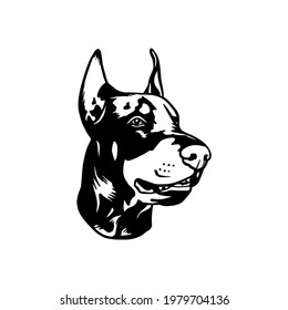 Doberman dog in graphic style. Creative illustrations
Clipart file for cutting vinyl decal and printing svg