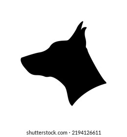 Doberman-Hundekopf-Symbol, Vektorgrafik