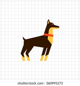 Doberman dog icon