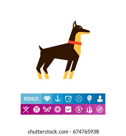 Doberman dog icon