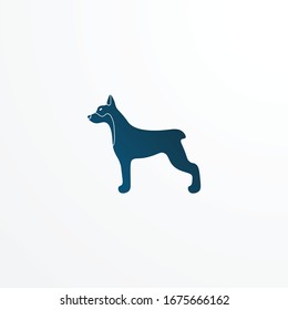doberman dog icon. design element for illustration.