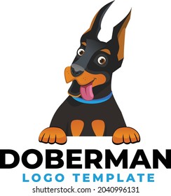 Doberman Dog Logo For Petfood or Dog Training Company