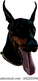 Doberman EPS Format Vector File