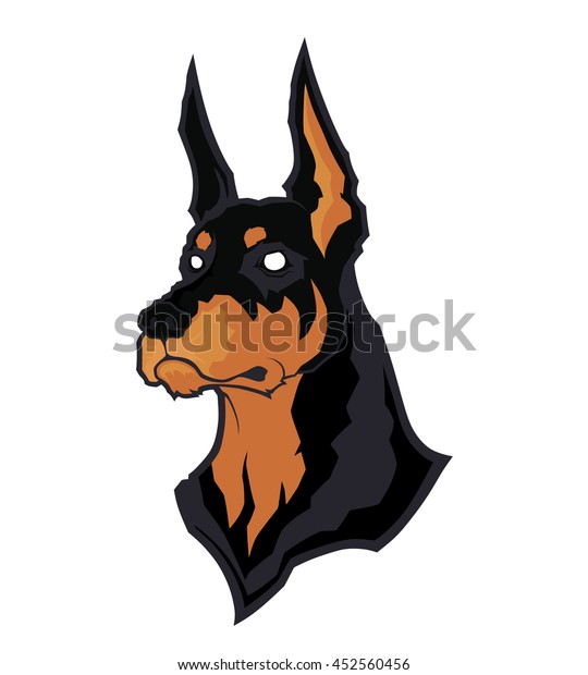 Doberman Head Mascot のベクター画像素材 ロイヤリティフリー