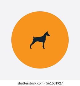 Doberman icon silhouette vector illustration