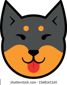 doberman pincher vector isolated icon