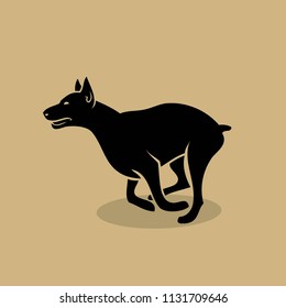 Doberman pinscher - isolated vector illustration