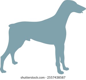 
doberman silhouette vector illustration EPS10