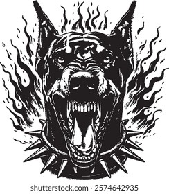 Doberman Vector Illustration, Eps File