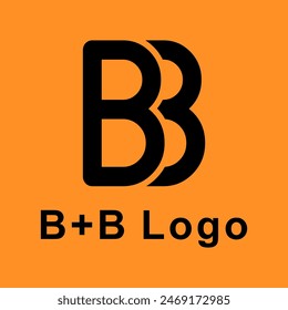 doble b simple typography logo badge