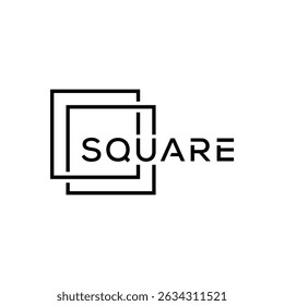 design de logotipo quadrado duplo, vetor gráfico de consultoria empresarial 