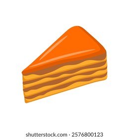 Dobos Torte, Sweets Vector Illustration Isolated