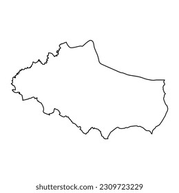 Dobrich Province map, province of Bulgaria. Vector illustration.