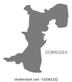 Dobrogea Romania Map grey