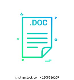 DOC application download file files format icon vector design