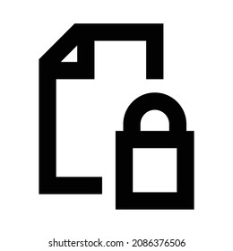 Doc Bold Line Vector icon illustration

