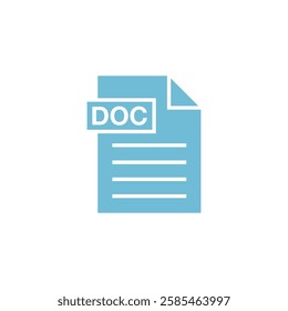 DOC Document Download Icon Vector Template