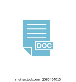 DOC Document Download Icon Vector Template