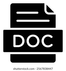 Doc Document File Icon Element For Design