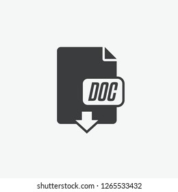 Doc File Download Vector Icon