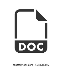 DOC File format icon, vector graphics