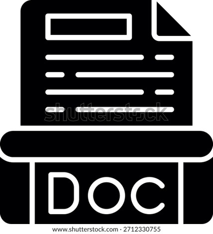 Doc File Format New Creative Icon Design Vector