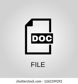 Doc file icon. Doc file concept symbol design. Stock - Vector illustration can be used for web