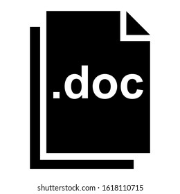 doc file icon isolated sign symbol vector illustration - high quality black style vector icons
