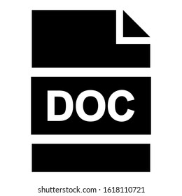 doc file icon isolated sign symbol vector illustration - high quality black style vector icons
