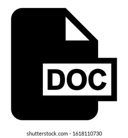doc file icon isolated sign symbol vector illustration - high quality black style vector icons
