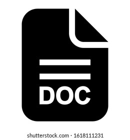 doc file icon isolated sign symbol vector illustration - high quality black style vector icons
