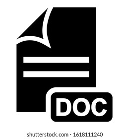 doc file icon isolated sign symbol vector illustration - high quality black style vector icons
