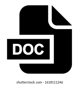 doc file icon isolated sign symbol vector illustration - high quality black style vector icons
