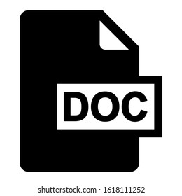 doc file icon isolated sign symbol vector illustration - high quality black style vector icons
