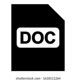doc file icon isolated sign symbol vector illustration - high quality black style vector icons
