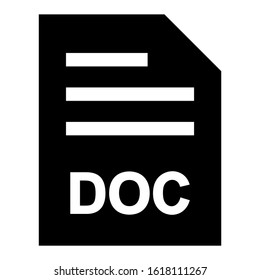 doc file icon isolated sign symbol vector illustration - high quality black style vector icons
