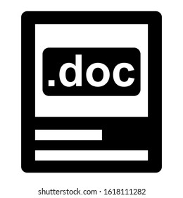 doc file icon isolated sign symbol vector illustration - high quality black style vector icons
