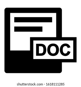 doc file icon isolated sign symbol vector illustration - high quality black style vector icons
