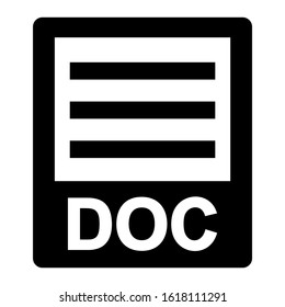 doc file icon isolated sign symbol vector illustration - high quality black style vector icons
