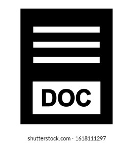 doc file icon isolated sign symbol vector illustration - high quality black style vector icons
