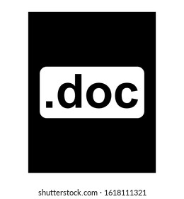 doc file icon isolated sign symbol vector illustration - high quality black style vector icons
