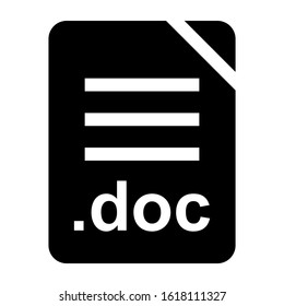 doc file icon isolated sign symbol vector illustration - high quality black style vector icons
