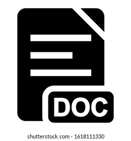 doc file icon isolated sign symbol vector illustration - high quality black style vector icons
