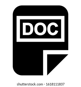 doc file icon isolated sign symbol vector illustration - high quality black style vector icons
