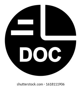 doc file icon isolated sign symbol vector illustration - high quality black style vector icons
