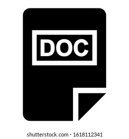doc file icon isolated sign symbol vector illustration - high quality black style vector icons
