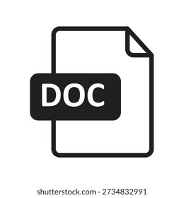 Icono de archivo doc ilustración simple para Web y App.eps