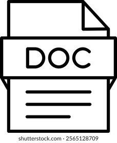 Doc File Icon Symbol Art Sign